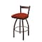 Holland Bar Stool Co 30" Low Back Swivel Bar Stool, Bronze Finish, Graph Poppy Seat 82130BZ021 - alternate 1